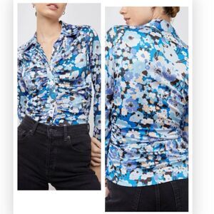 Rails Lisa Floral Button Front Top Zinnia Size Small 218